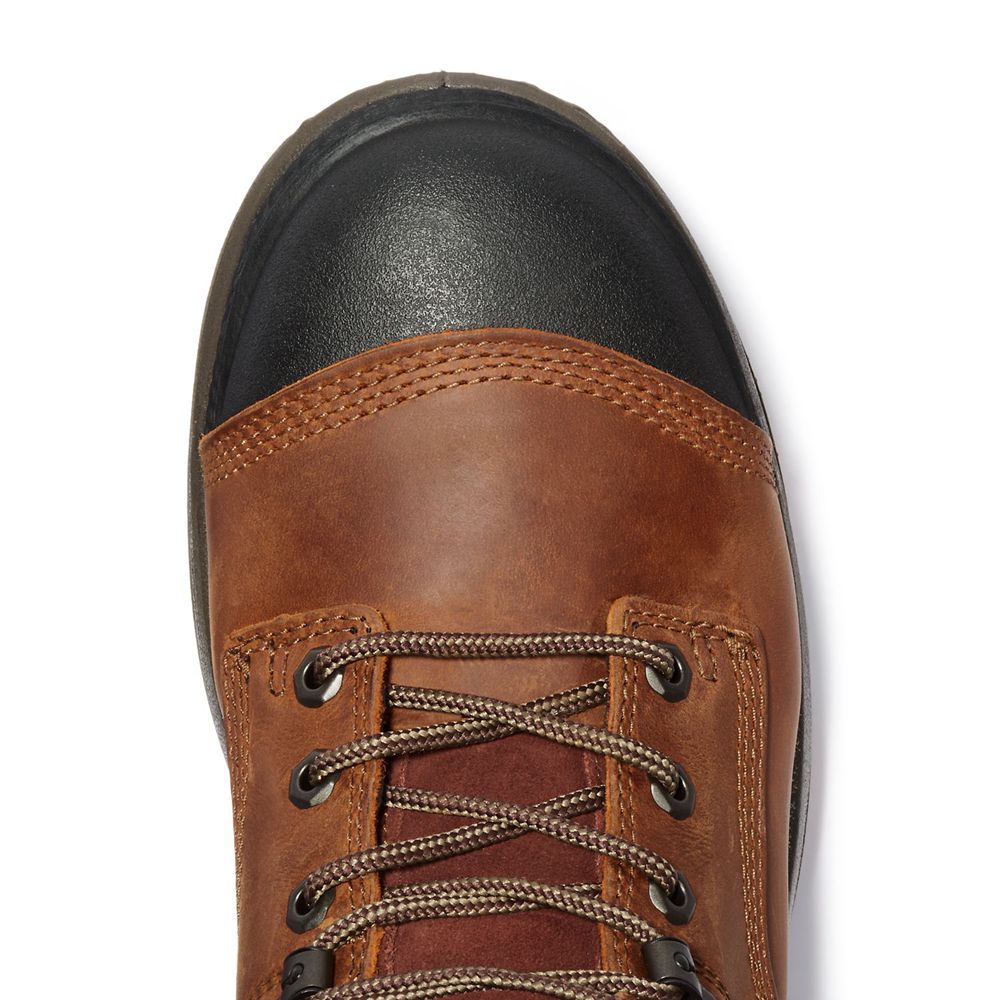 Botas de Trabajo Masculino - Timberland Pro® Helix Hd 6\" Soft Toe - GCIRE6381 - Marrom/Pretas